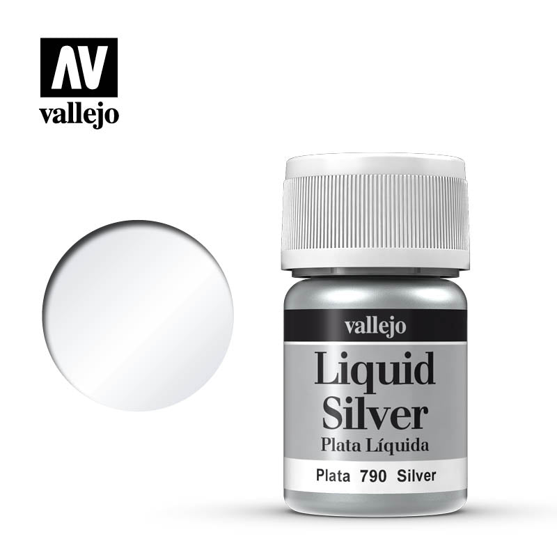 Vallejo Model Colour - Metallic Liquid Silver (Alcohol Base) 35 ml