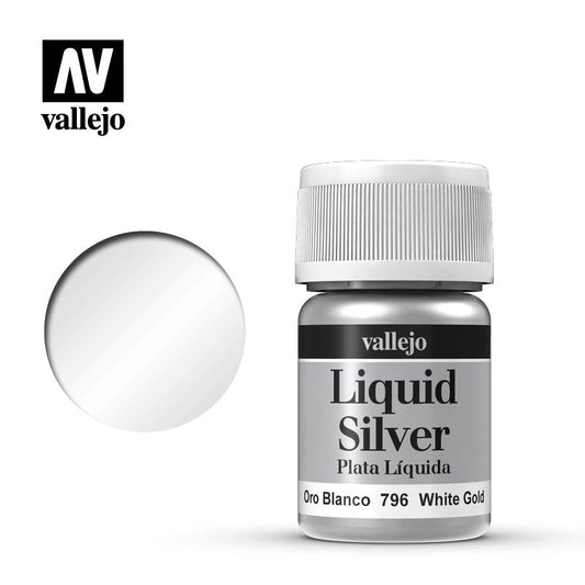 Vallejo Model Colour - Metallic Liquid White Gold (Alcohol Base) 35 ml