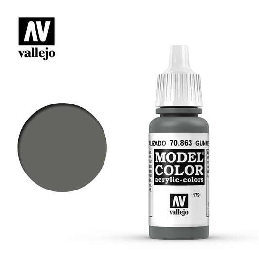 Vallejo Model Colour - Metallic Gunmetal Grey 17 ml